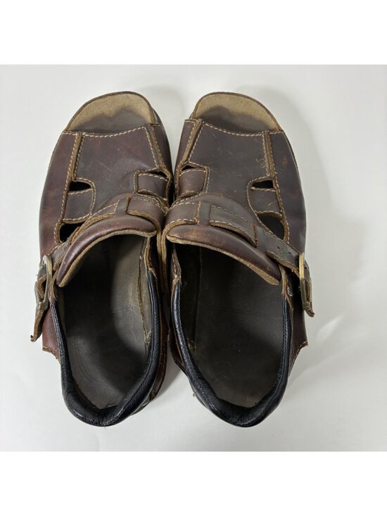 VTG Y2K Dr Martens 8A26 Bark Grizzly Chunky Fisherman Sandals Mens 13 Brown main image 8